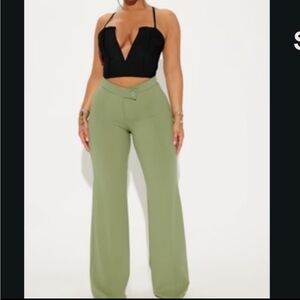 Fashion Nova Call It Even Wide Leg Trousers LONG